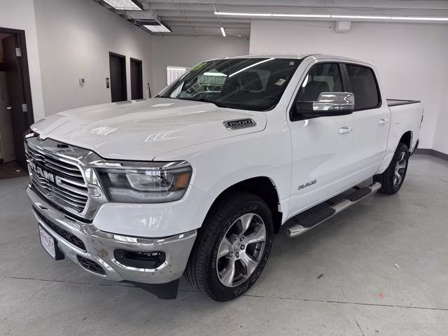 2023 Bright White Clearcoat Ram 1500 Laramie 4X4 Truck