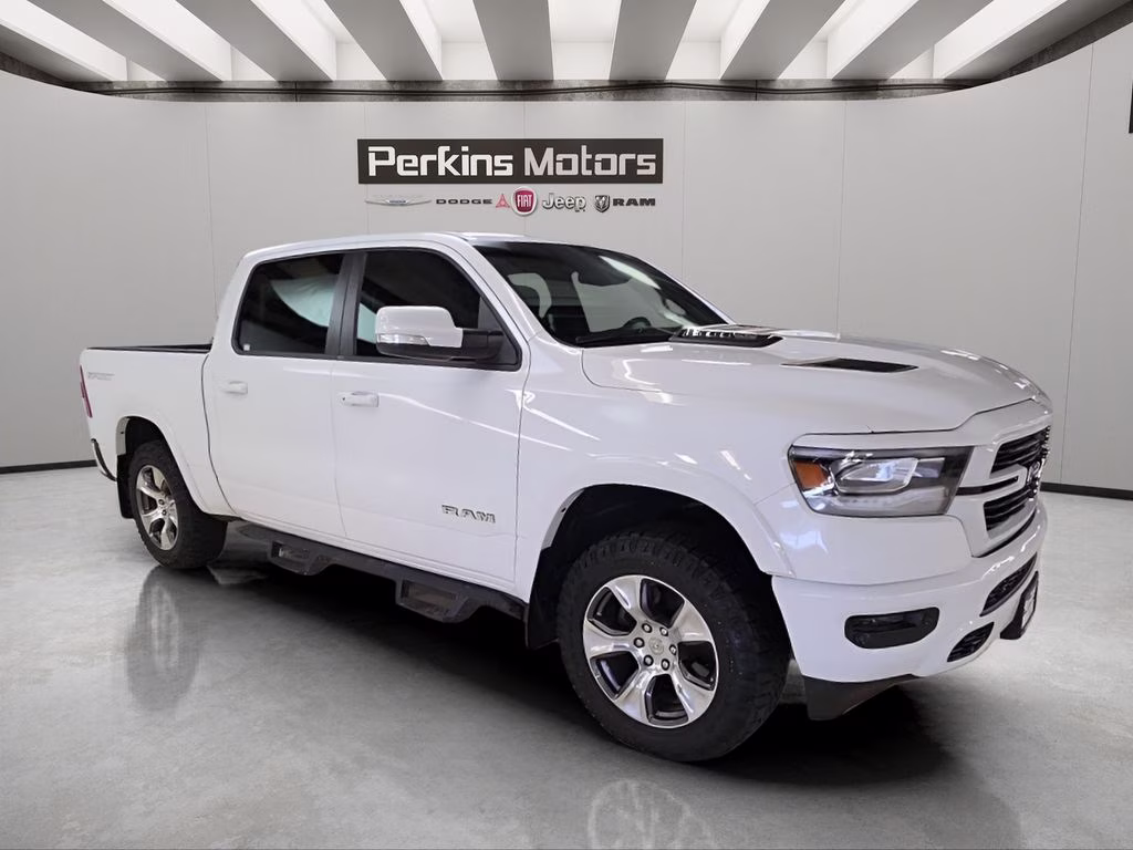 2020 Bright White Clearcoat Ram 1500 Laramie 4X4 Truck