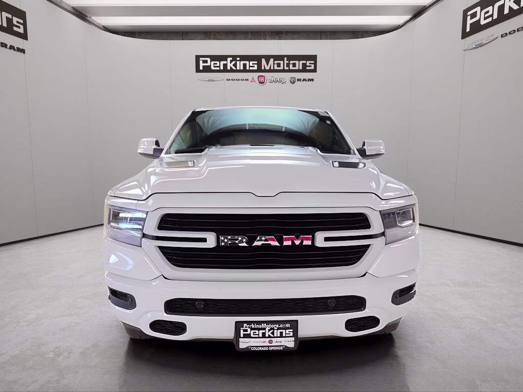 2020 Bright White Clearcoat Ram 1500 Laramie 4X4 Truck