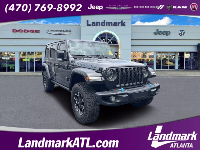 2021 Granite Crystal Metallic Clearcoat Jeep Wrangler 4xe Unlimited Rubicon 4X4 Convertible