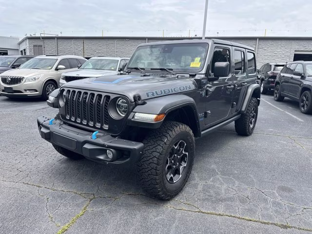 2021 Granite Crystal Metallic Clearcoat Jeep Wrangler 4xe Unlimited Rubicon 4X4 Convertible