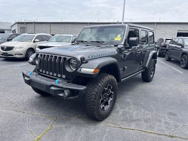 2021 Granite Crystal Metallic Clearcoat Jeep Wrangler 4xe Unlimited Rubicon 4X4 Convertible