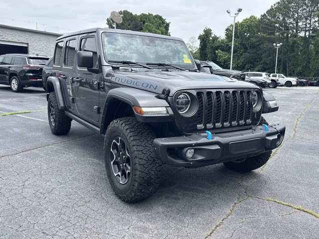 2021 Granite Crystal Metallic Clearcoat Jeep Wrangler 4xe Unlimited Rubicon 4X4 Convertible