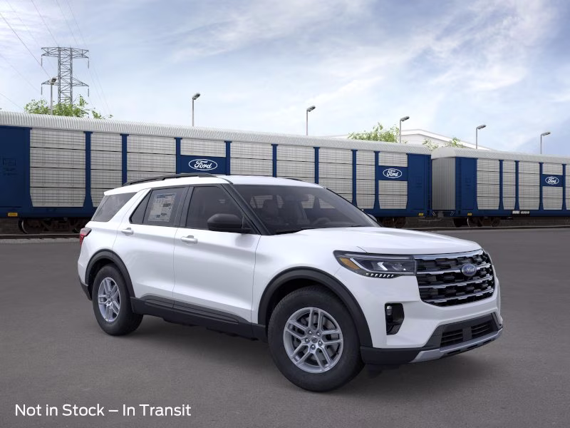2026 Star White Metallic Tri-Coat Ford Explorer Active w/200A Pkg RWD SUV