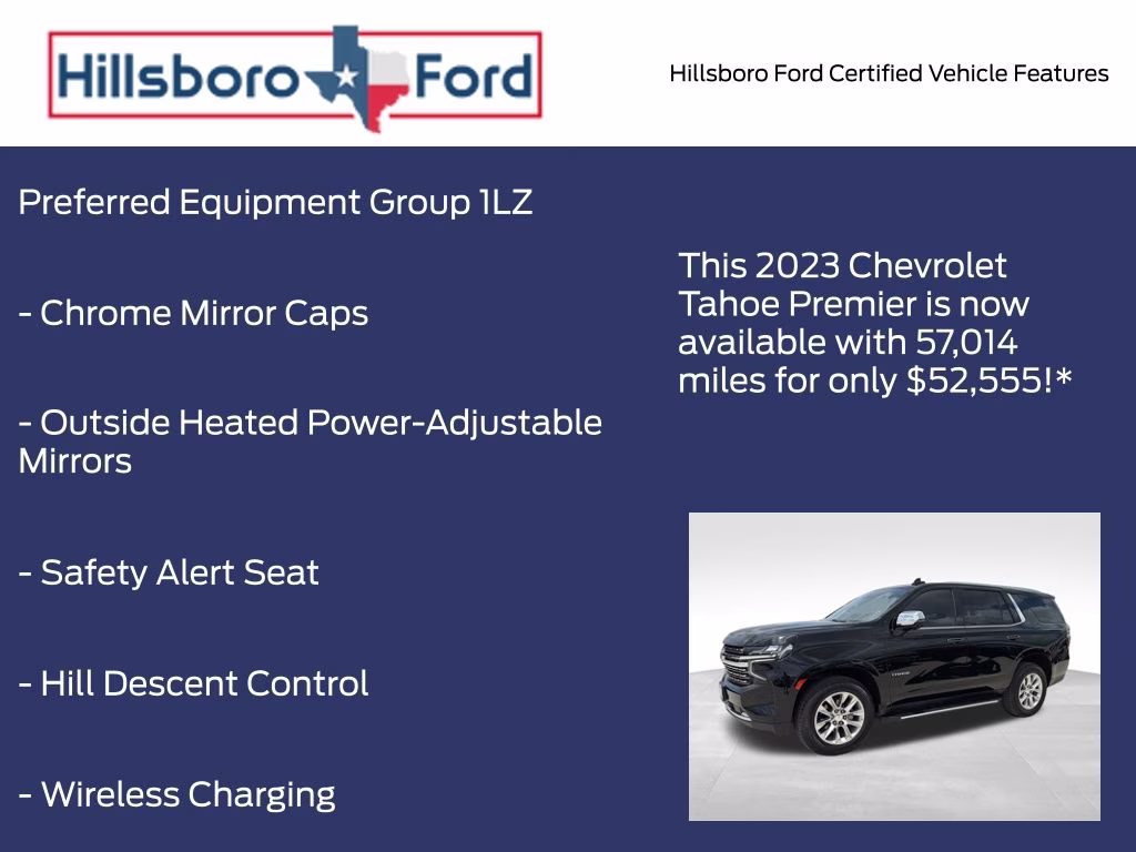2023 Black Chevrolet Tahoe Premier 4X4 SUV