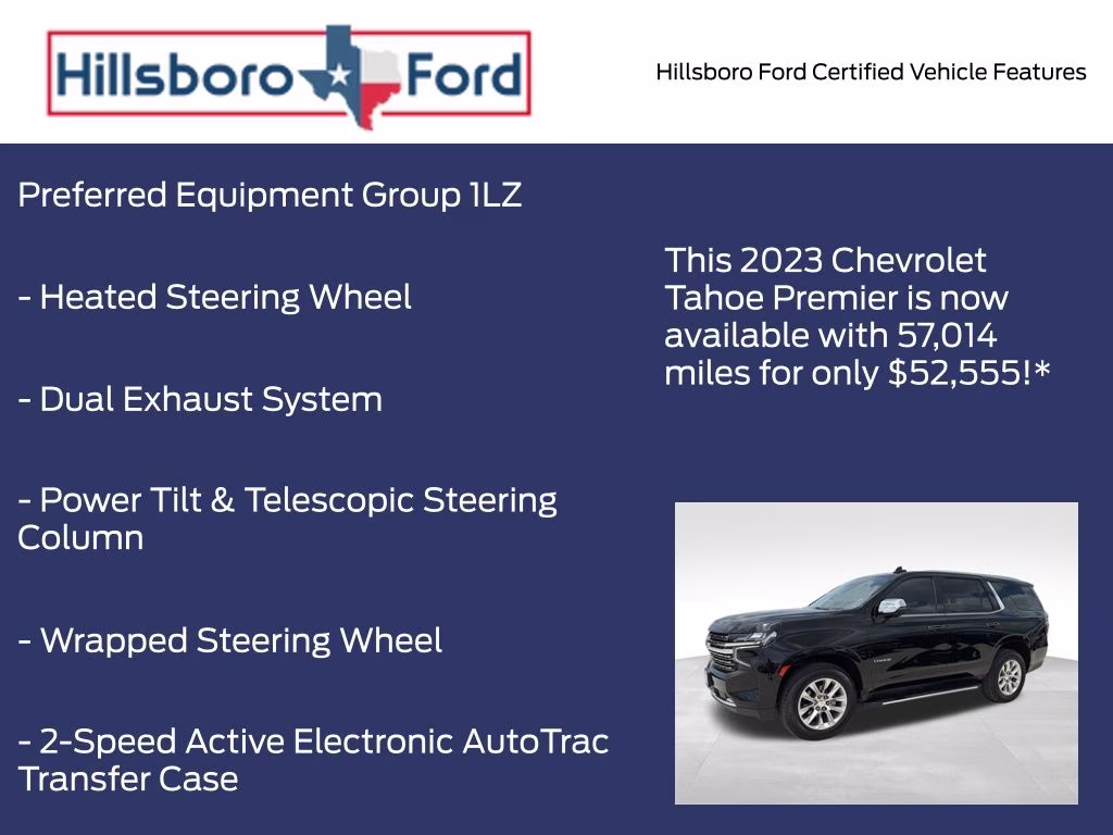 2023 Black Chevrolet Tahoe Premier 4X4 SUV