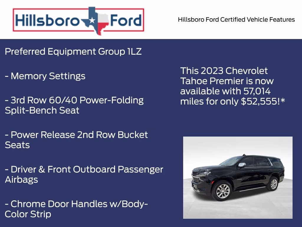 2023 Black Chevrolet Tahoe Premier 4X4 SUV