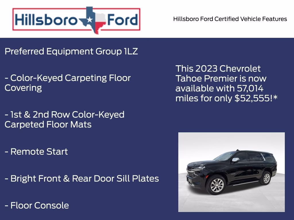 2023 Black Chevrolet Tahoe Premier 4X4 SUV