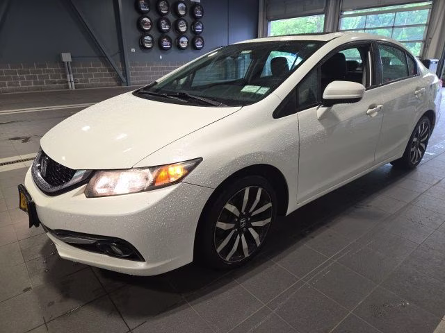 2014 White Orchid Pearl Honda Civic EX-L FWD Sedan