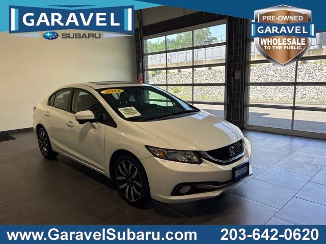 2014 White Orchid Pearl Honda Civic EX-L FWD Sedan