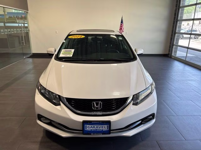 2014 White Orchid Pearl Honda Civic EX-L FWD Sedan