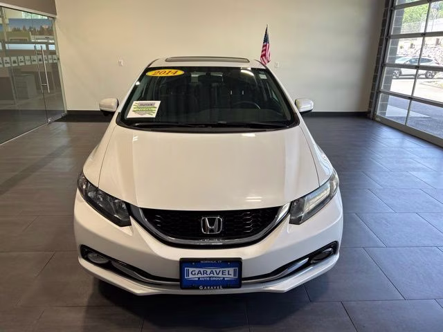 2014 White Orchid Pearl Honda Civic EX-L FWD Sedan