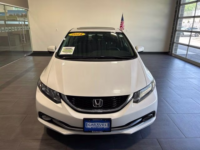 2014 White Orchid Pearl Honda Civic EX-L FWD Sedan