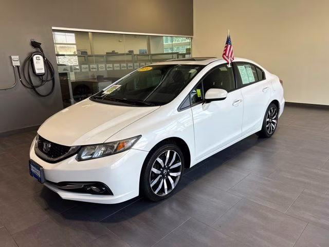 2014 White Orchid Pearl Honda Civic EX-L FWD Sedan