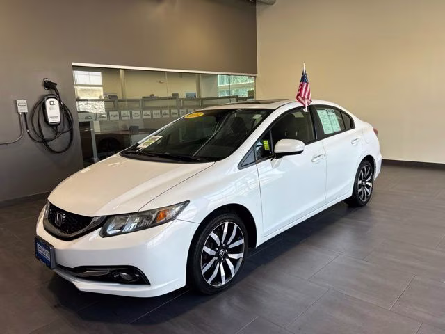 2014 White Orchid Pearl Honda Civic EX-L FWD Sedan