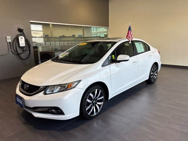 2014 White Orchid Pearl Honda Civic EX-L FWD Sedan