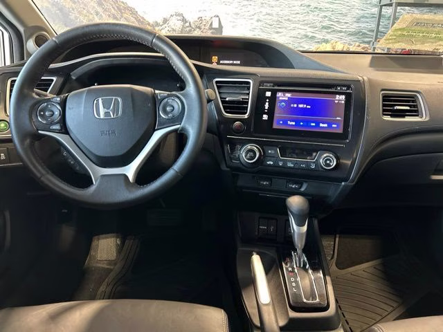 2014 White Orchid Pearl Honda Civic EX-L FWD Sedan