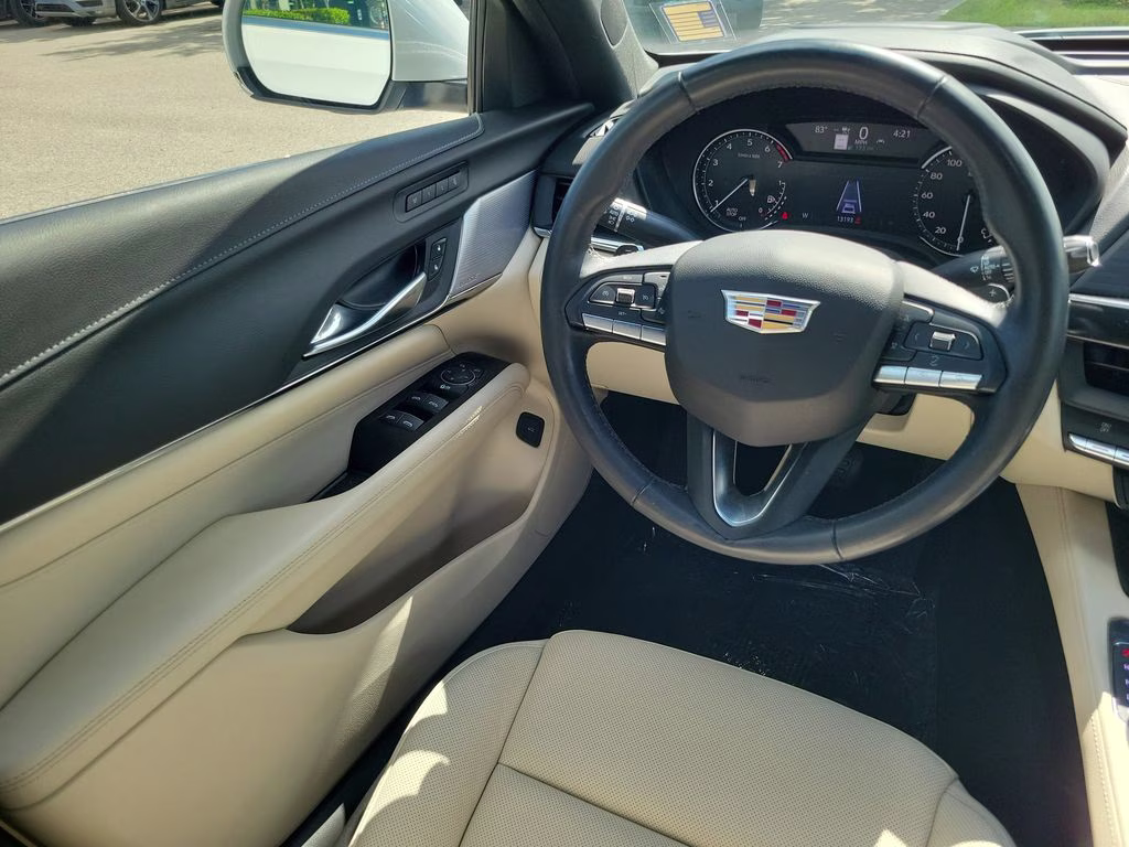 2024 Crystal White Tricoat Cadillac CT4 Premium Luxury RWD Sedan