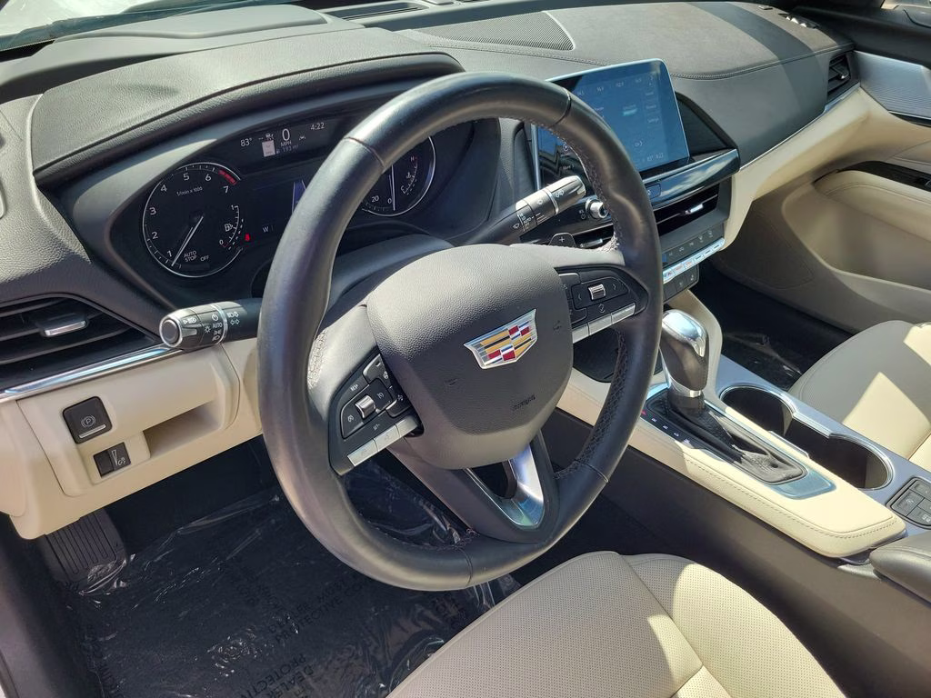 2024 Crystal White Tricoat Cadillac CT4 Premium Luxury RWD Sedan