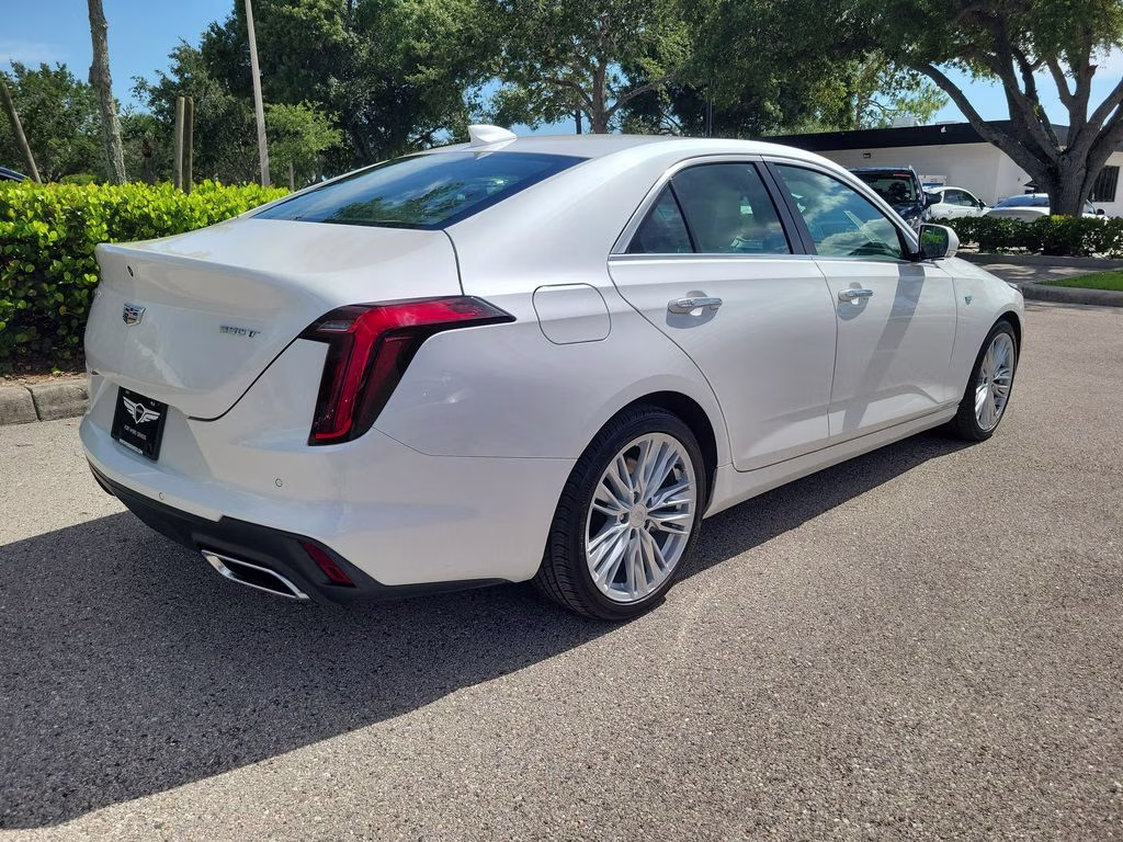 2024 Crystal White Tricoat Cadillac CT4 Premium Luxury RWD Sedan