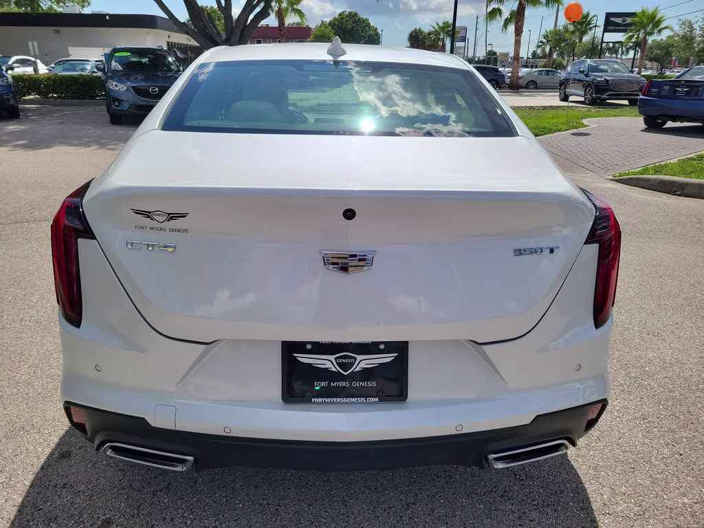 2024 Crystal White Tricoat Cadillac CT4 Premium Luxury RWD Sedan