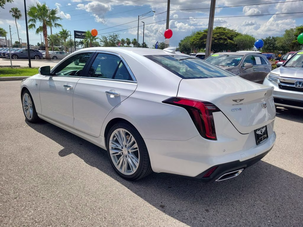 2024 Crystal White Tricoat Cadillac CT4 Premium Luxury RWD Sedan