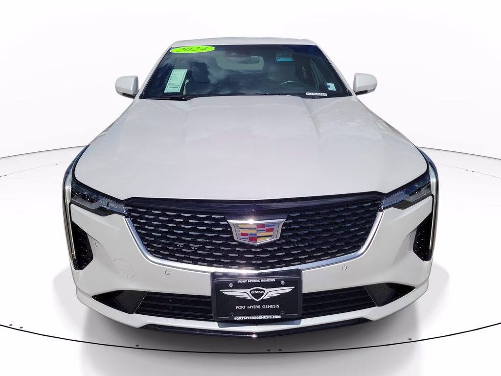 2024 Crystal White Tricoat Cadillac CT4 Premium Luxury RWD Sedan