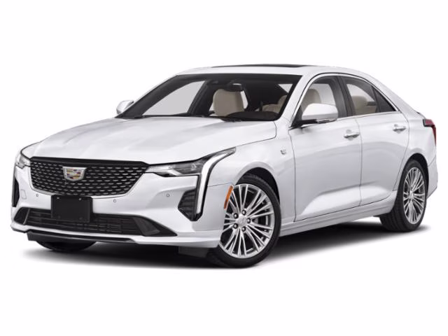 2024 Crystal White Tricoat Cadillac CT4 Premium Luxury RWD Sedan