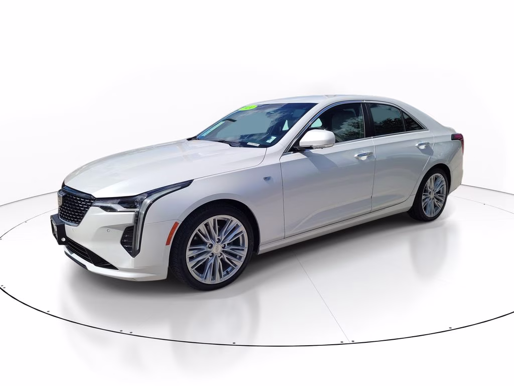 2024 Crystal White Tricoat Cadillac CT4 Premium Luxury RWD Sedan