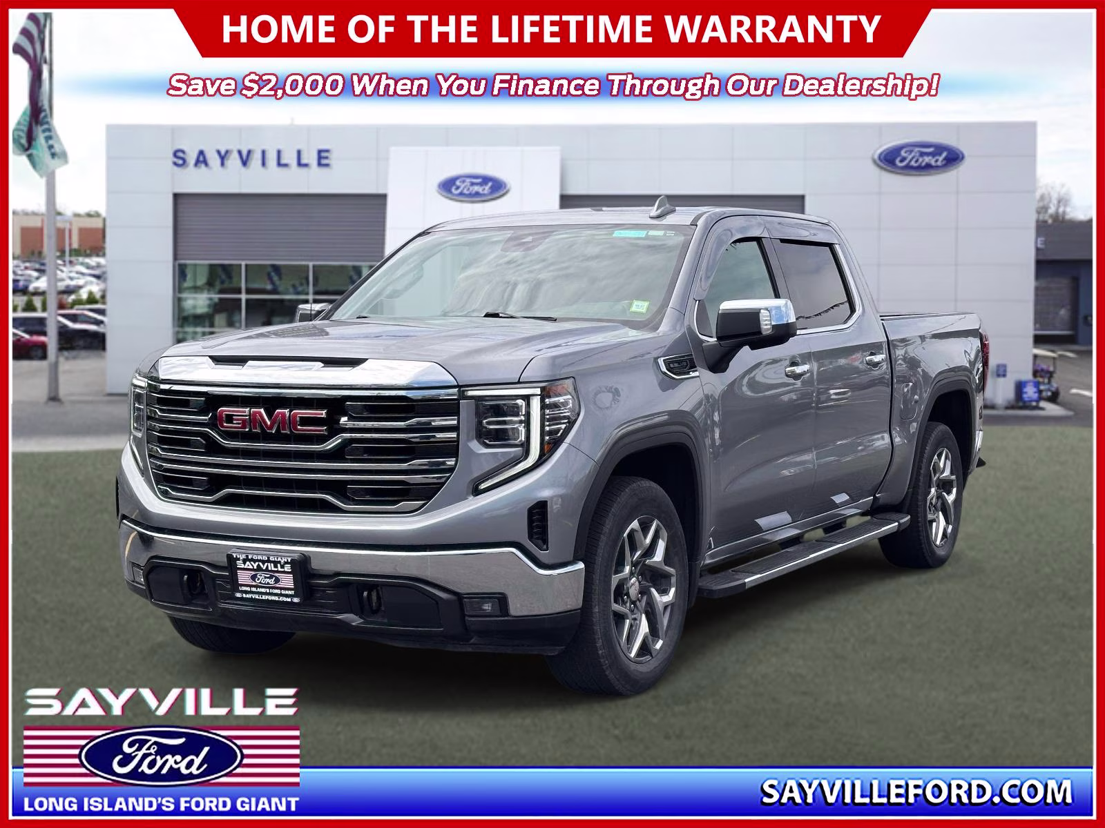 2024 Sterling Metallic GMC Sierra 1500 4WD Crew Cab 147 SLT 4X4 Truck