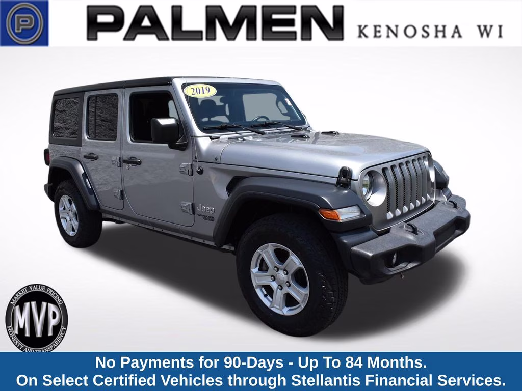 2019 Billet Silver Metallic Clearcoat Jeep Wrangler Unlimited Sport S 4X4 SUV