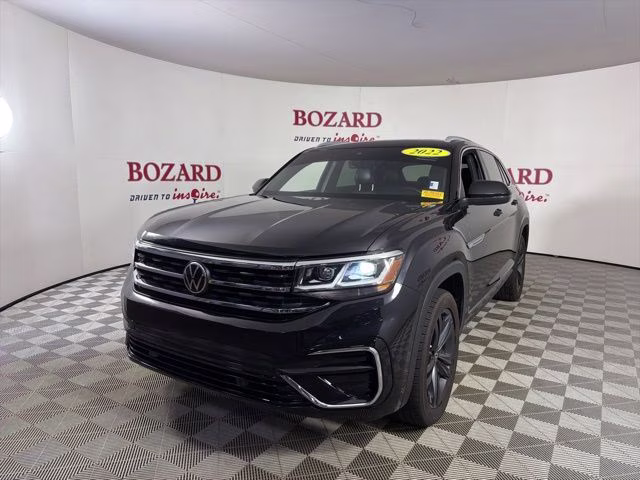 2022 Black Volkswagen Atlas Cross Sport 3.6L V6 SEL R-Line AWD SUV