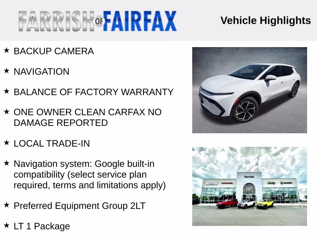 2026 Summit White Chevrolet Equinox EV LT FWD SUV