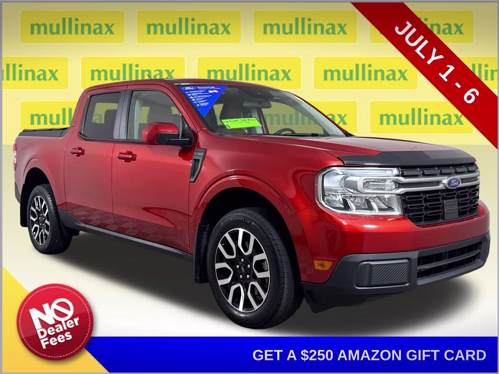 2022 Hot Pepper Red Tinted Clearcoat Metallic Ford Maverick Lariat FWD Truck