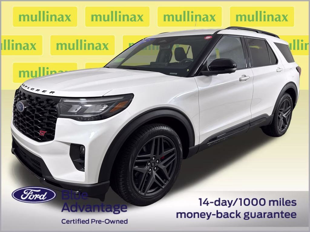 2025 White Metallic Ford Explorer ST RWD SUV