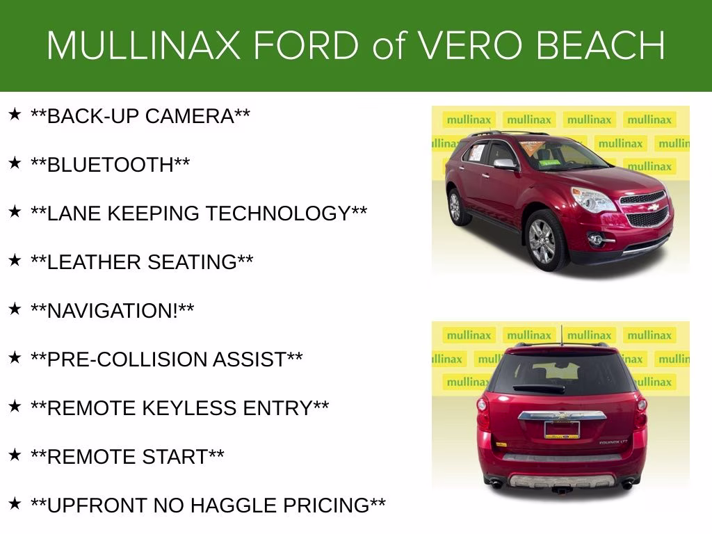 2013 Crystal Red Tintcoat Chevrolet Equinox LTZ FWD SUV