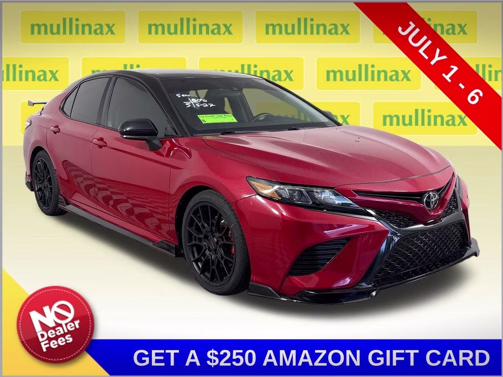 2020 Supersonic Red/Midnight Black Metallic Toyota Camry TRD V6 FWD Sedan