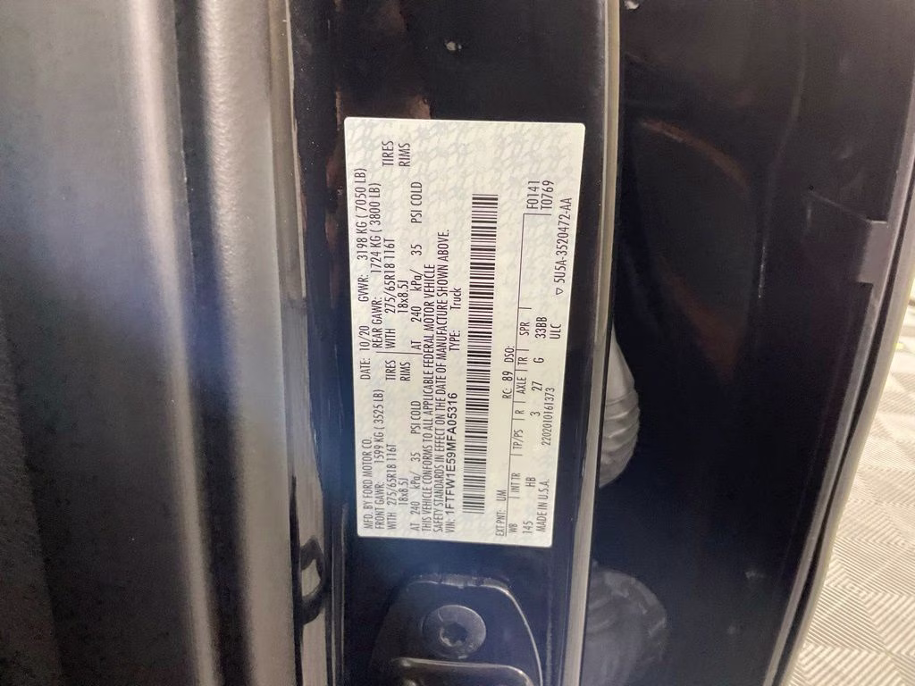 2021 Black Metallic Ford F-150 Lariat 4X4 Truck