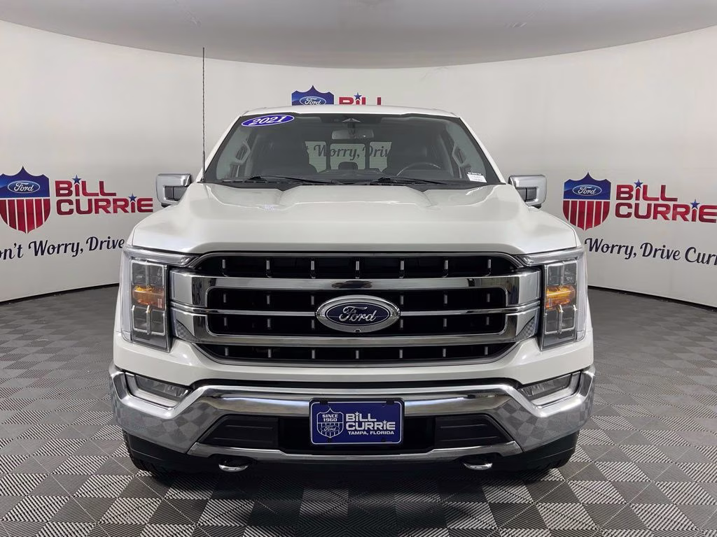 2021 Star White Metallic Tri-Coat Ford F-150 Lariat 4X4 Truck