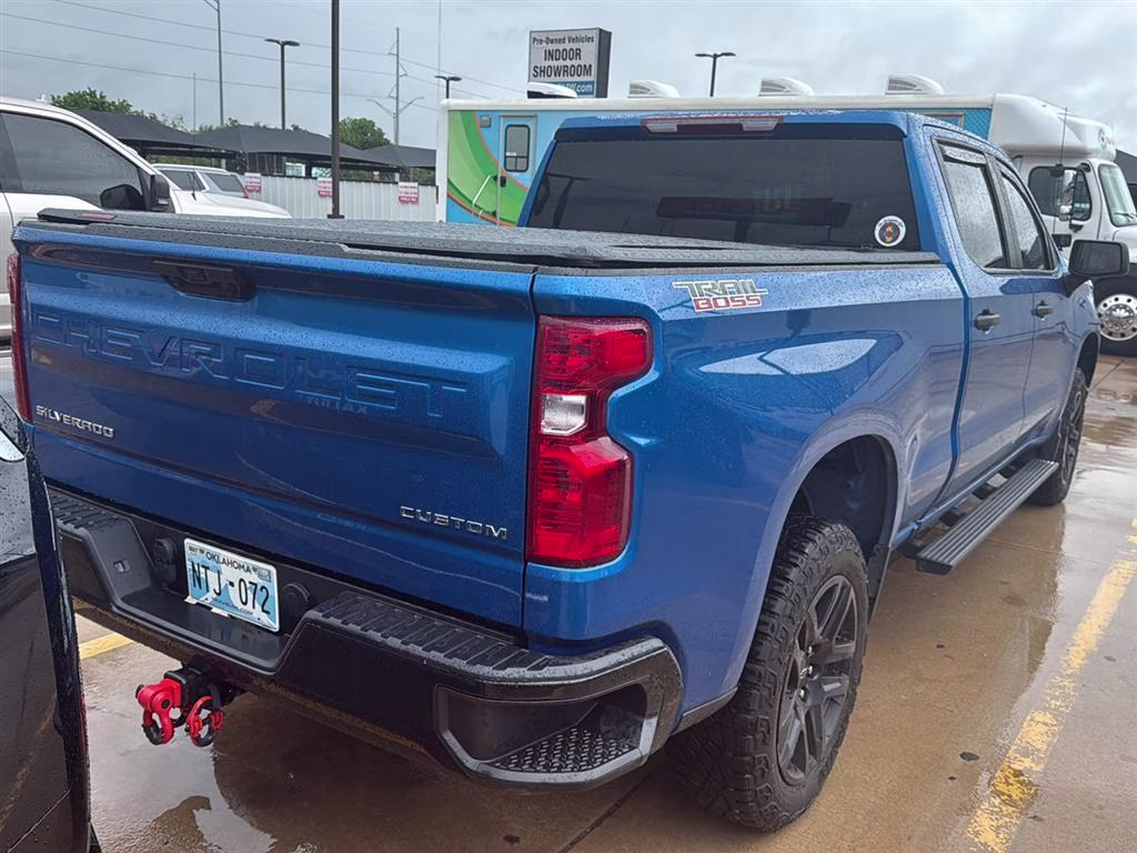 2022 Glacier Blue Metallic Chevrolet Silverado 1500 Custom Trail Boss 4X4 Truck