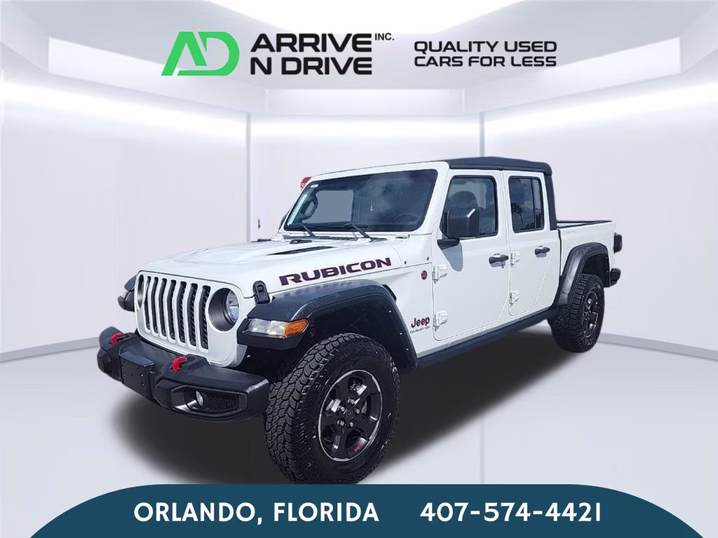 2021 White Jeep Gladiator Rubicon 4X4 Truck