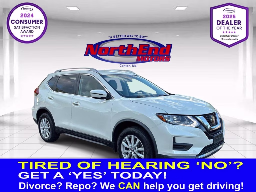 2019 Pearl White Tricoat Nissan Rogue SV AWD SUV
