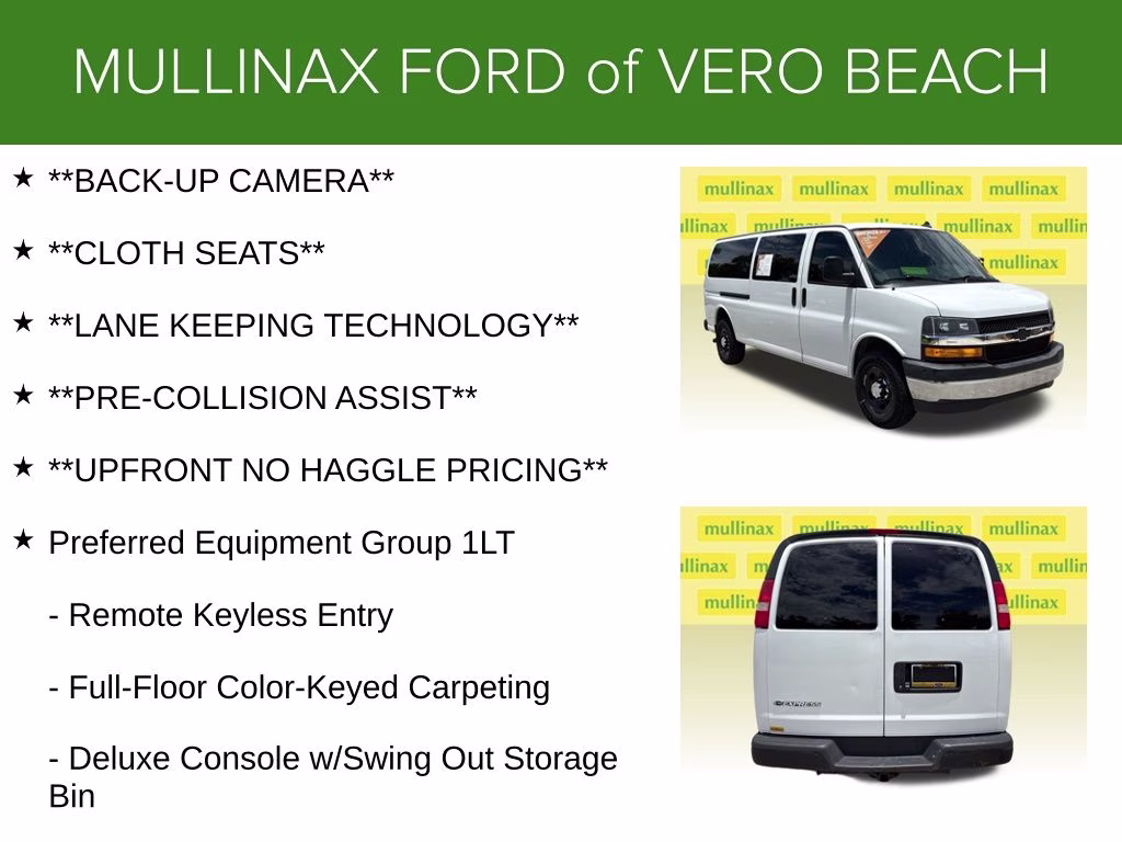 2019 Summit White Chevrolet Express 3500 LT RWD Van
