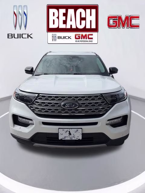 2022 Star White Metallic Tri-Coat Ford Explorer Limited RWD SUV