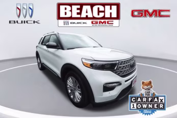 2022 White Metallic Ford Explorer Limited RWD SUV