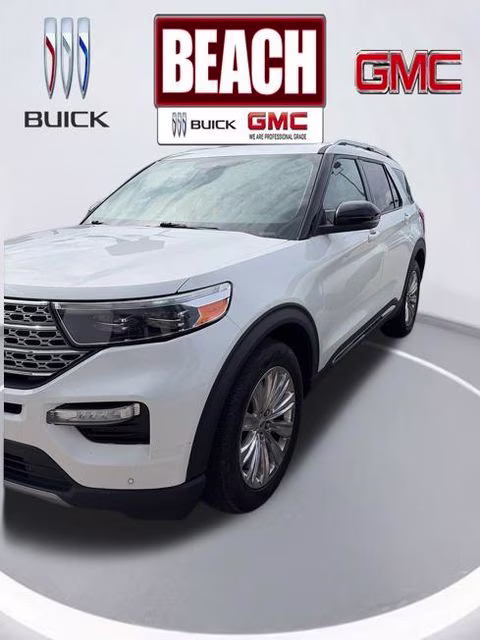 2022 White Metallic Ford Explorer Limited RWD SUV
