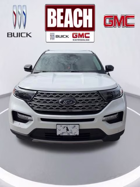 2022 White Metallic Ford Explorer Limited RWD SUV