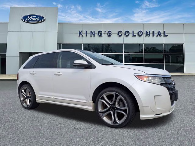 2013 White Platinum Tri-Coat Metallic Ford Edge Sport w/Leather, Panoramic Moonroof, 8 S FWD SUV