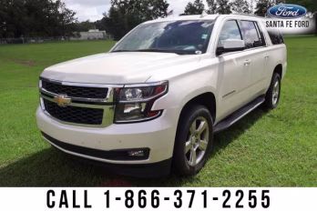 2015 White Diamond Pearl Chevrolet Suburban LT RWD SUV