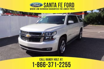 2015 White Diamond Pearl Chevrolet Suburban LT RWD SUV